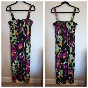 Style & Co Black and Pink Maxi Dress.